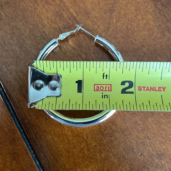 COPY - 925 Sterling Silver Hoop Earrings Large Silver Hoops Chunky Earrings - Picture 6 of 6